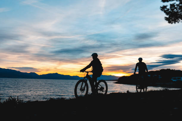 istock Sunset Mountain Biking Adventure by the Sea 2206031331