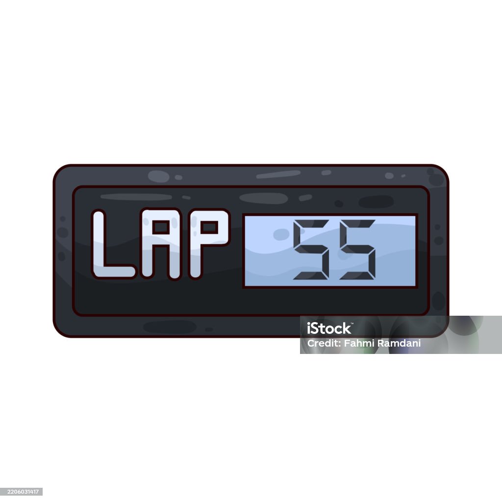 Lap Counter Sign Lap Counter Stock Illustration - Download Image Now - Asphalt, Car ...