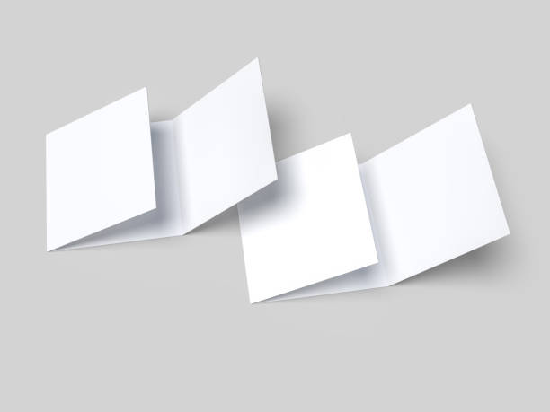 istock Open Leaflet or tri fold mockup. Blank vector template paper, wedding invitation, postcard, thank you card, notecards, note paper, greeting card, brochure or presentation your creative design work 2206038264