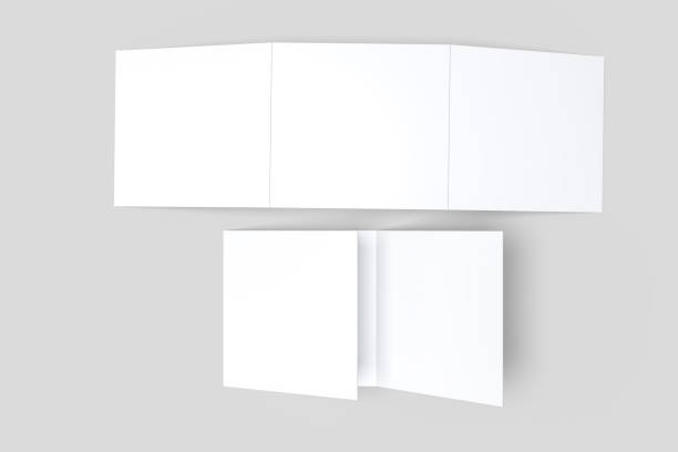 istock Open Leaflet or tri fold mockup. Blank vector template paper, wedding invitation, postcard, thank you card, notecards, note paper, greeting card, brochure or presentation your creative design work 2206038287