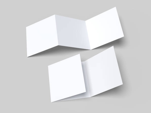 istock Open Leaflet or tri fold mockup. Blank vector template paper, wedding invitation, postcard, thank you card, notecards, note paper, greeting card, brochure or presentation your creative design work 2206038304