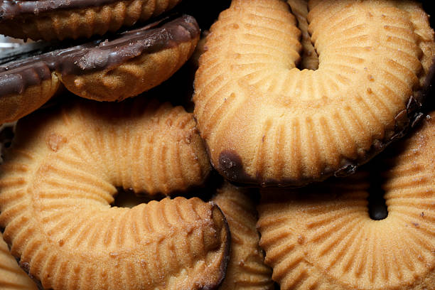 istock Tempting chocolate-coated spiral cookies await! 2206039971