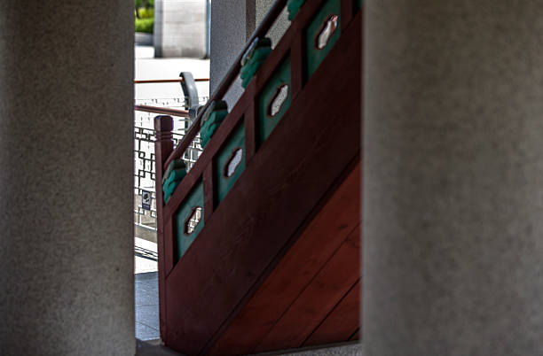 istock stairway in the traditional Korean pavilion 2206040184
