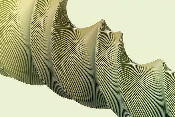 istock Abstract Twisted Green Shapes, Sustainability Concept 2206041803