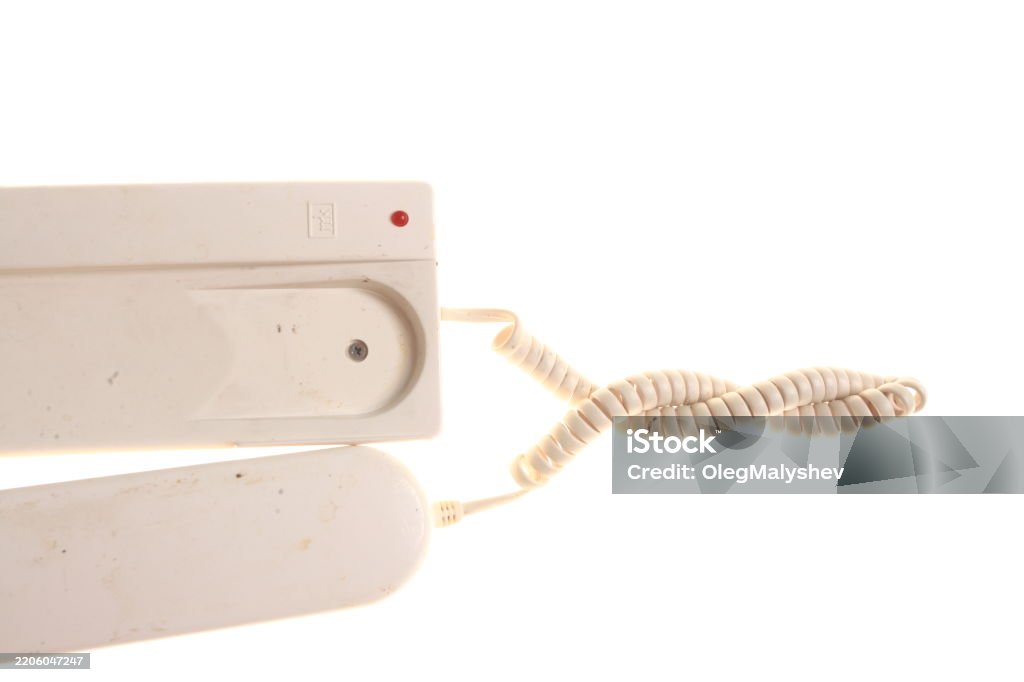 Plastic Intercom Button Plastic Intercom Handset For Apartment Intercom Stock Photo - Download ...