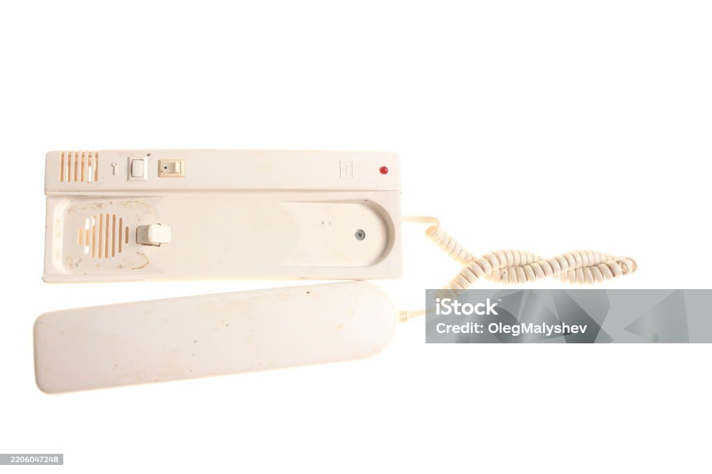 Plastic Intercom Button Plastic Intercom Handset For Apartment Intercom Stock Photo - Download ...
