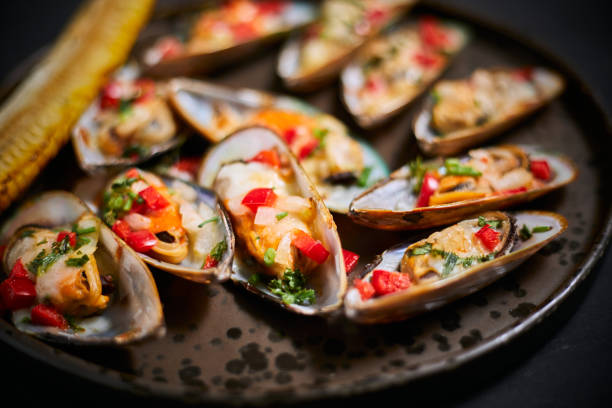 istock Baked Mussels with Cheese 2206060233