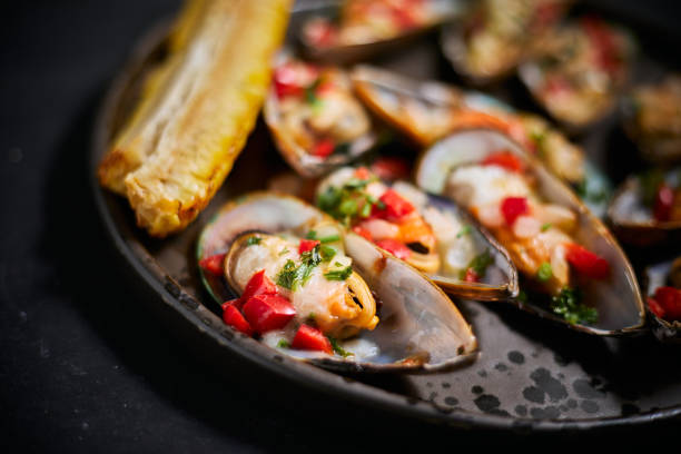 istock Baked Mussels with Cheese 2206060262