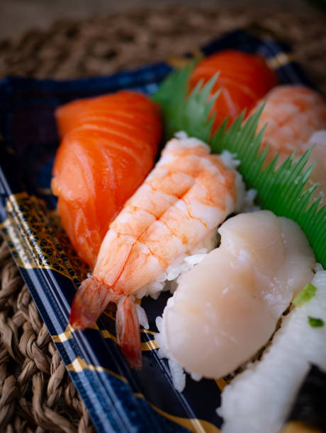 istock Sushi sets in plastic box trays for Delivery service. 2206060506