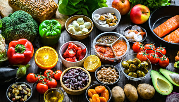 istock Food products representing the Mediterranean diet 2206061260
