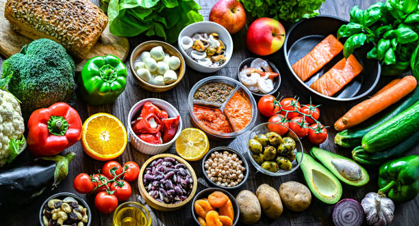 istock Food products representing the Mediterranean diet 2206061280