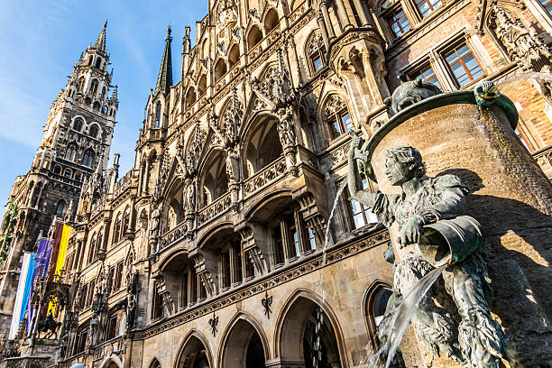 istock famous munich town hall - marienplatz 2206065505