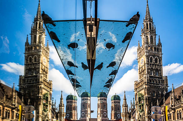 famous munich town hall - marienplatz - bavaria
