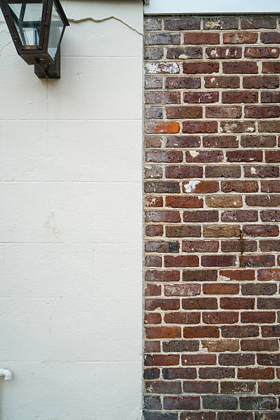 istock View of the brick wall and lamp 2206066064