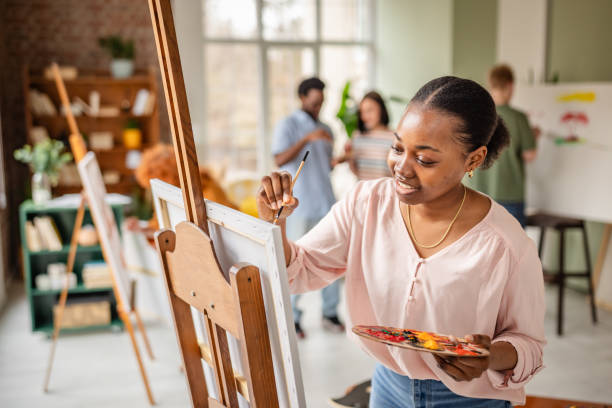 istock Young artists create vibrant masterpieces in an inspiring classroom setting filled with creativity and collaboration 2206068327