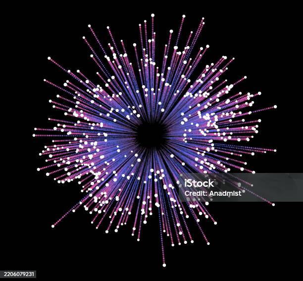 Poster Design Exploding Information Abstract Background Explosion With Lines From Dots And White Points ...