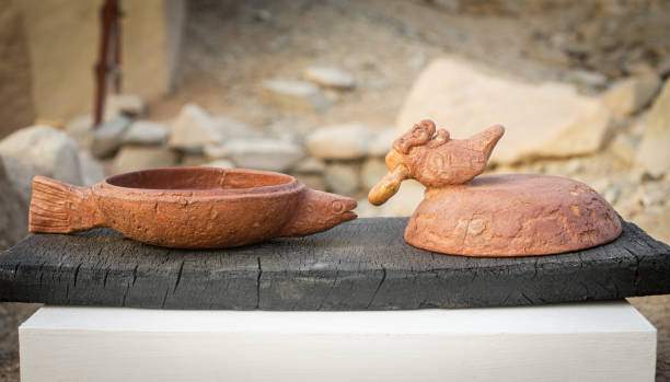 Photography of some Handcrafted Pre-Columbian Ceramics with Zoomorphic Designs