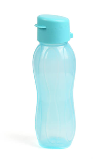 istock Empty Blue water bottle. Fitness bottle close-up. 2206093564