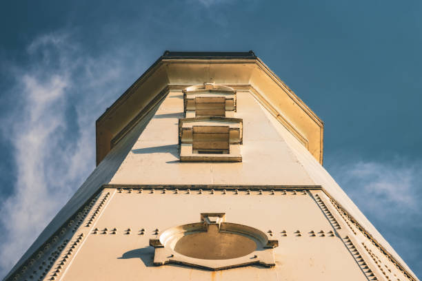 istock Closeup of old lighthouse at dawn 2206094393