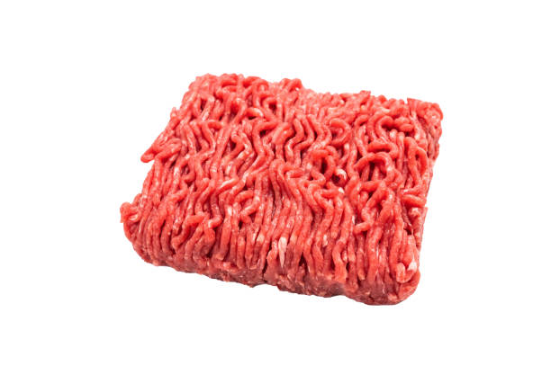 istock Fresh raw minced beef meat isolated on white background. 2206095179