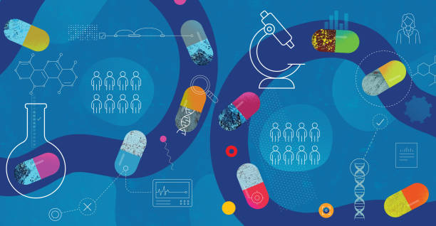 koncepcja badań klinicznych - proces stock illustrations