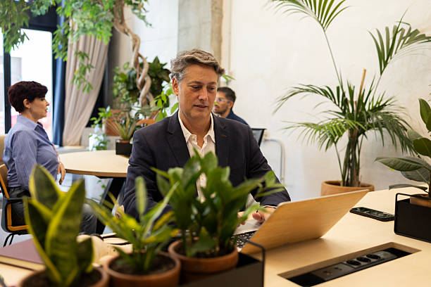 istock Diverse team collaborating in modern coworking space 2206109423