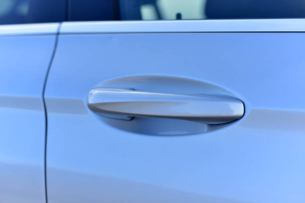 istock Handle on the passenger car door 2206116085