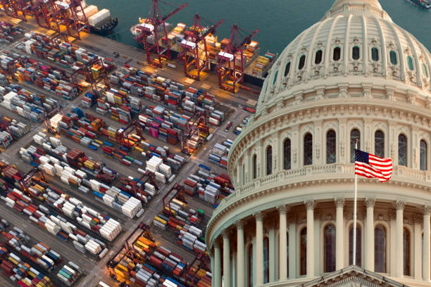 istock Tariffs and their impact on US trade policy in the current economic concept 2206116909