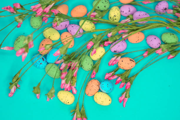 A festive Easter-themed image featuring symbolic holiday elements. Ideal for seasonal greetings, decorations, and creative projects.