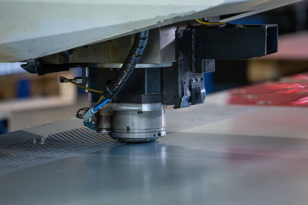 istock sheet metal cutting shop, industrial metal processing, close-up 2206121417