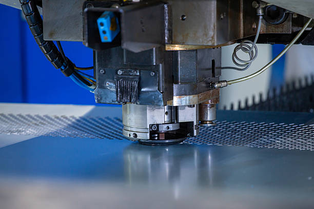 istock sheet metal cutting shop, industrial metal processing, close-up 2206121425