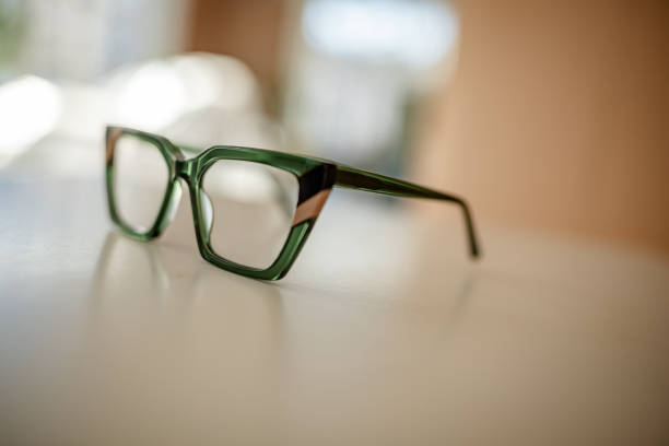 istock Stylish modern glasses resting on a table in a bright and airy room 2206123367