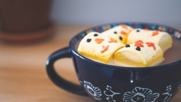 istock Hot chocolate with easter themed chick yellow marshmallows holiday happy 2206132779