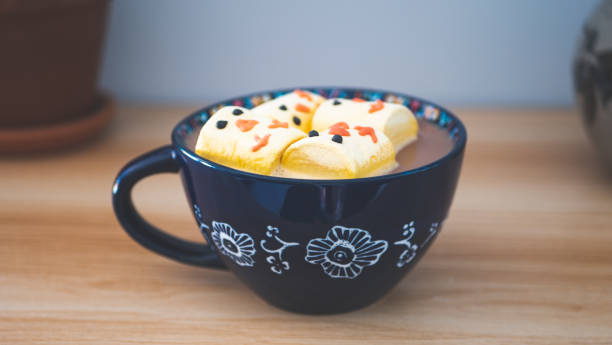 istock Hot chocolate with easter themed chick yellow marshmallows holiday happy 2206132781