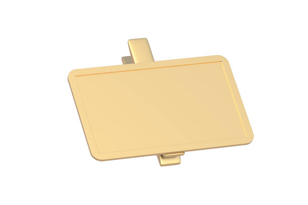 Yellow blank sign 3D render illustration isolated on white background