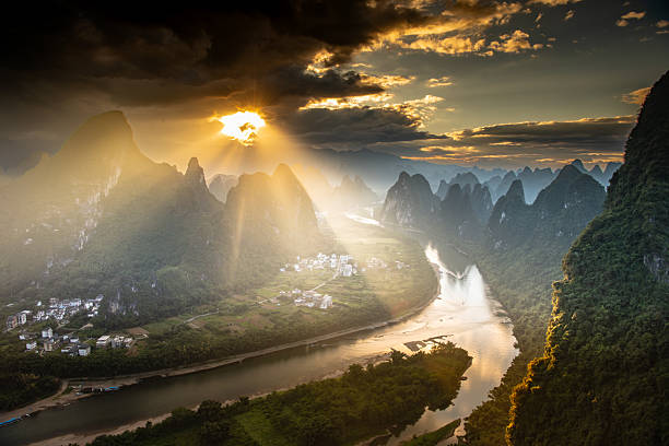 istock Guilin Xingping Xianggong Mountain Sunrise, China 2206141776