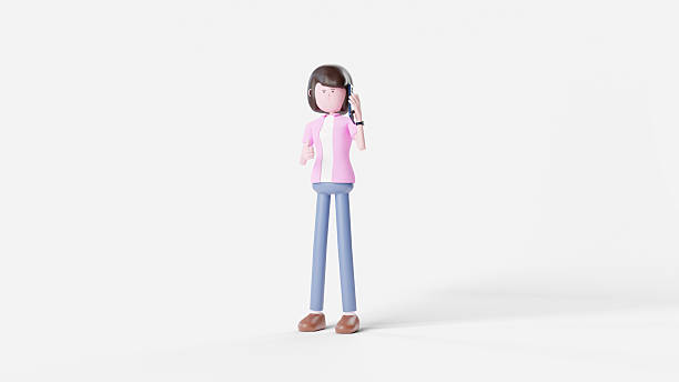 istock 3d Animation talking on the phone on white background. Social media. 2206143923