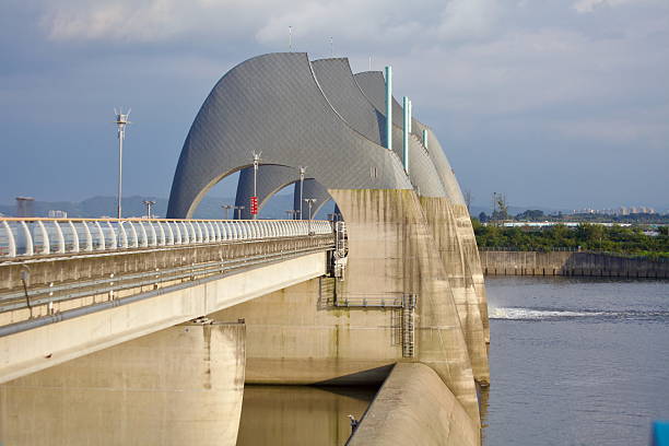 Dam of hydroelectric power station, Nisava river, Nis, serbia