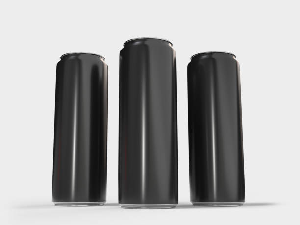 istock 3D realistic aluminum slim can beverage mockup empty products packaging container template isolated on background. For presentation branding juice, beer, energy, cola, soda, coffee, cocktail 2206166239