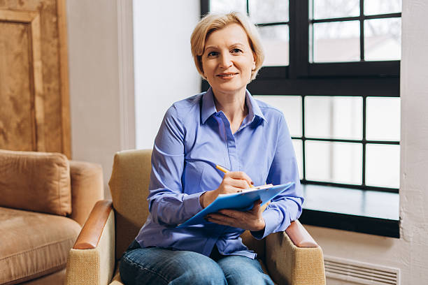 istock Successful female psychologist smiling to camera 2206169288
