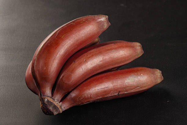 Red organic sweet tropical banana heap