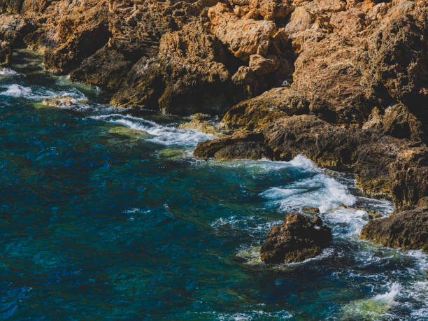 blue sea and beautiful rocks