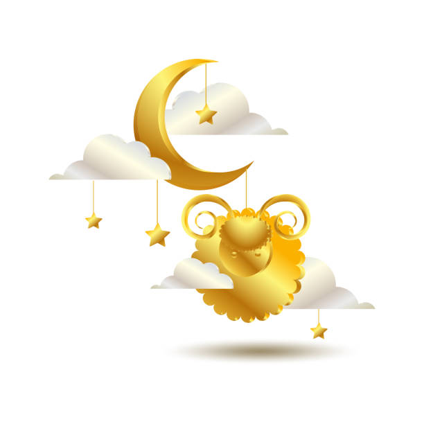 istock Eid Al Adha Muslim festival, vector illustration 2206178968