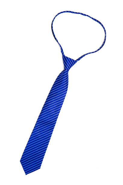 istock Striped pattern zipper necktie full length isolated on white background close-up view 2206179131