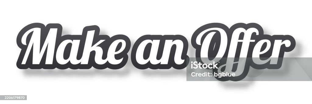Make An Offer 3d Text With Shadow On White Background Stock ...