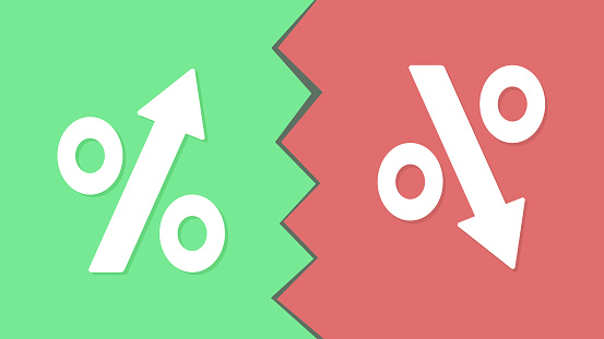 Percentage Increase And Decrease Background Stock Illustration ...