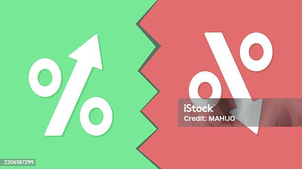 Percentage Increase And Decrease Background Stock Illustration ...