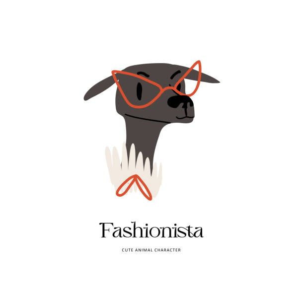 French Bulldog portrait in a headband and with glasses. Vector illustration. Ideal for prints, card, poster, t-shirt, mug, sticker, cover