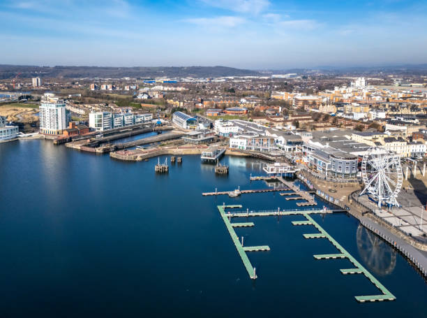 istock Cardiff Bay marina and docks 2206199594