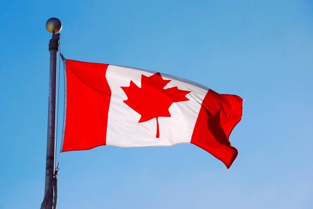 istock Flag of Canada flying proudly. 2206222368